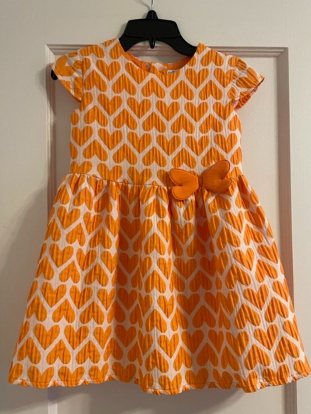 AGATHA RUIZ DE LA PRADA Baby Orange Hearts dress 126 8 6